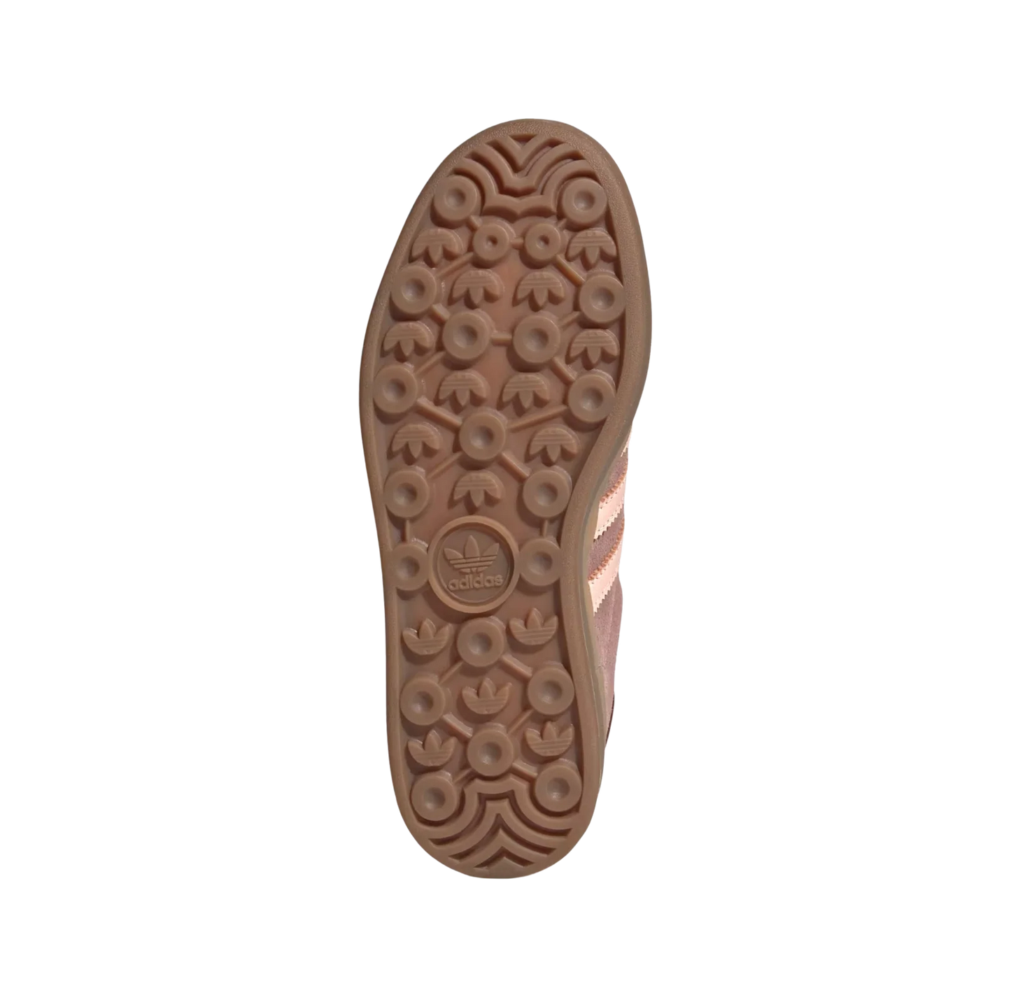 Adidas Gazelle Bold Clay – Sohlenansicht der Retro-Damen-Plateausneaker aus Wildleder mit transparenter Plateausohle aus Gummi