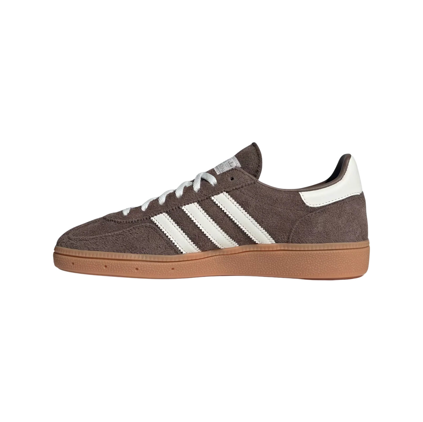 Adidas Spezial Earth Strata – gegenüberliegende Seitenansicht der Retro-Sneaker aus Wildleder mit Gummisohle und weißen Streifen