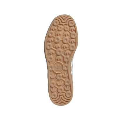 Adidas Gazelle Indoor Magic Beige – Sohlenansicht der Retro-Damen-Sneaker aus Wildleder in Beige mit transparenter Cupsohle aus Naturgummi