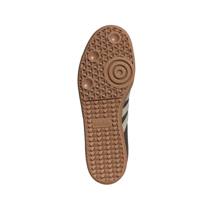Adidas Samba OG Brown Putty – Sohlenansicht der Retro-Unisex-Sneaker aus Leder & Wildleder mit Naturgummisohle