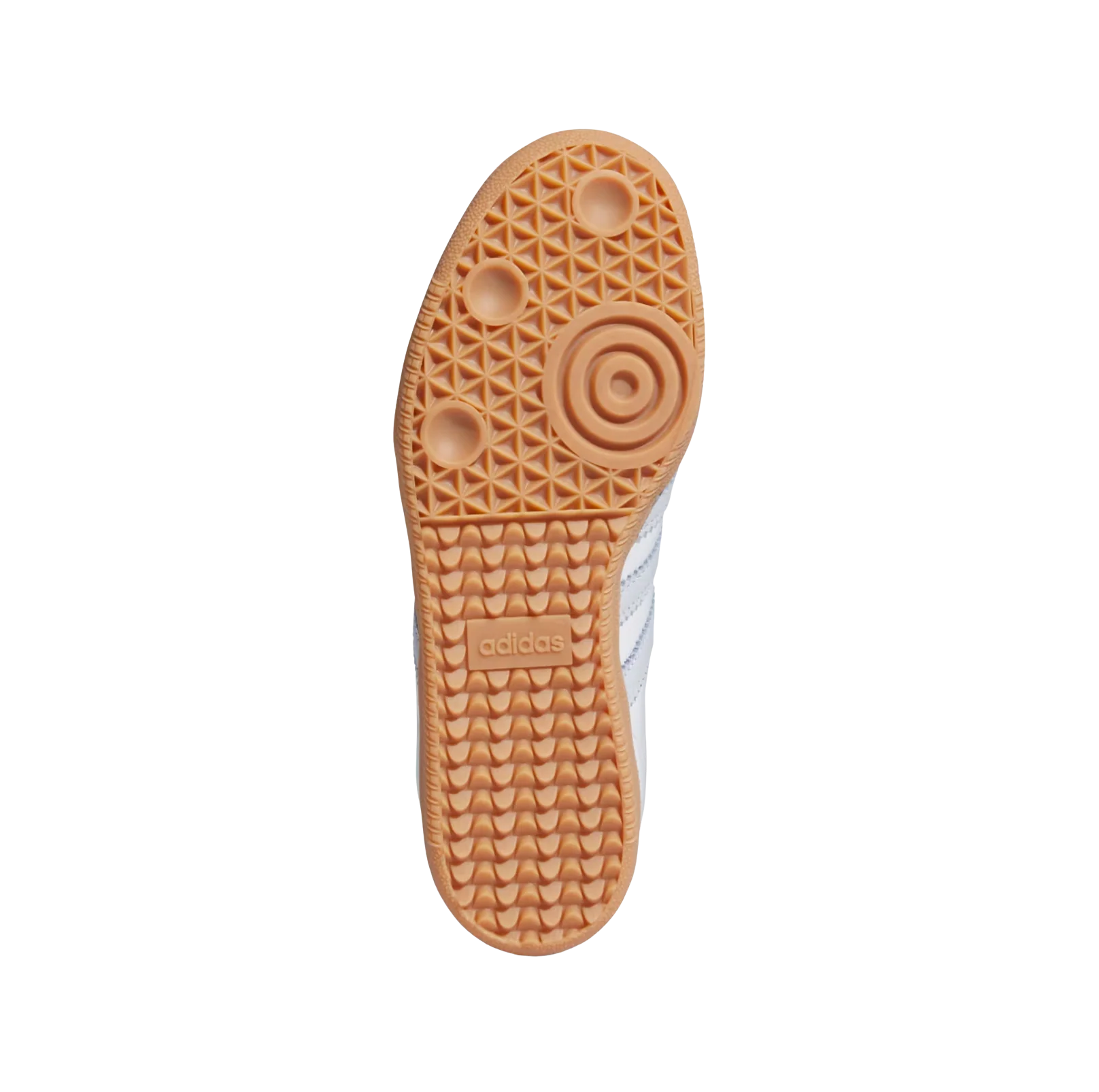 Adidas Samba OG Cloud White – Sohlenansicht der Retro-Unisex-Sneaker aus Leder mit Gummisohle und hellblauen Details