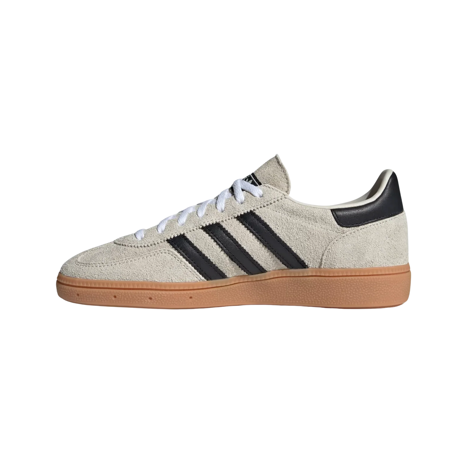 Adidas Spezial Alumina – gegenüberliegende Seitenansicht der Retro-Unisex-Sneaker aus Wildleder mit Gummisohle und schwarzen Streifen