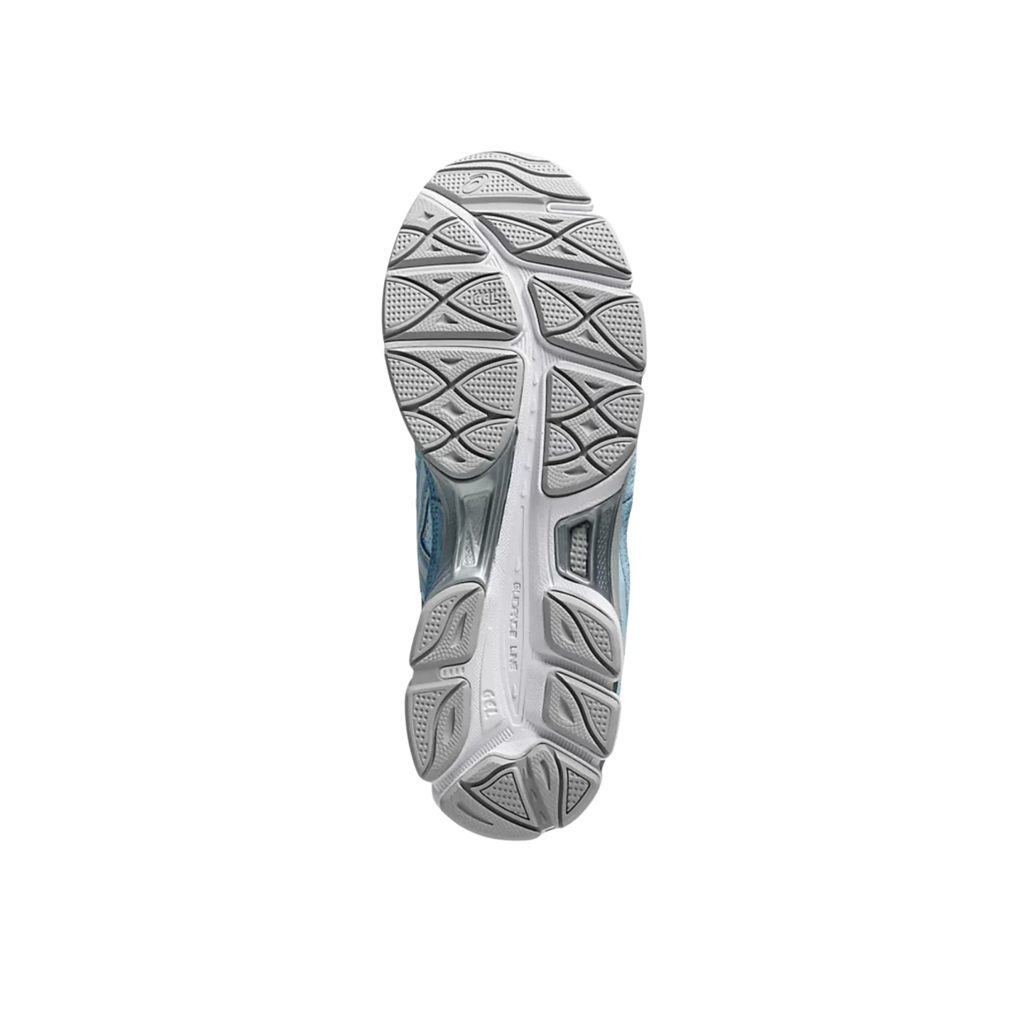 ASICS GEL NYC Arctic Sky – Sohlenansicht mit rutschfester Gummisohle und technischer Profilstruktur
