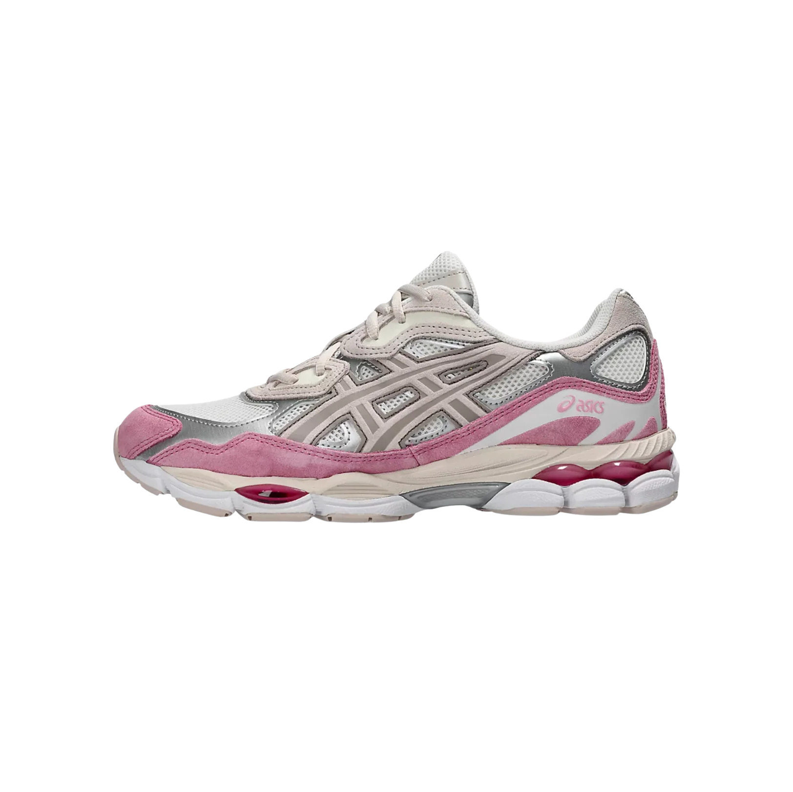 ASICS GEL NYC Cream Mineral Beige – Innenseite mit synthetischen Overlays, Lederdetails und stabiler Gummisohle