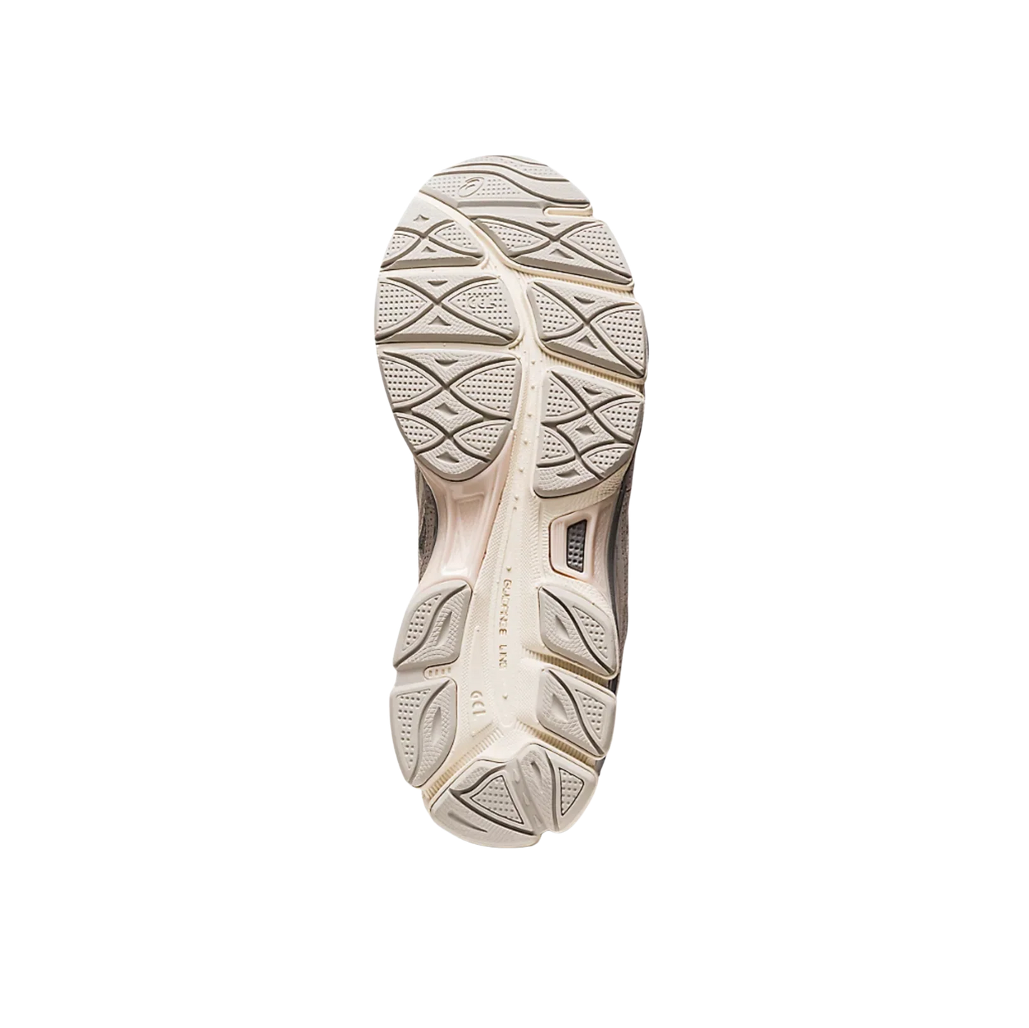 ASICS GEL NYC Cream Oyster Grey – Sohlenansicht mit rutschfester Gummisohle und technischem Profil
