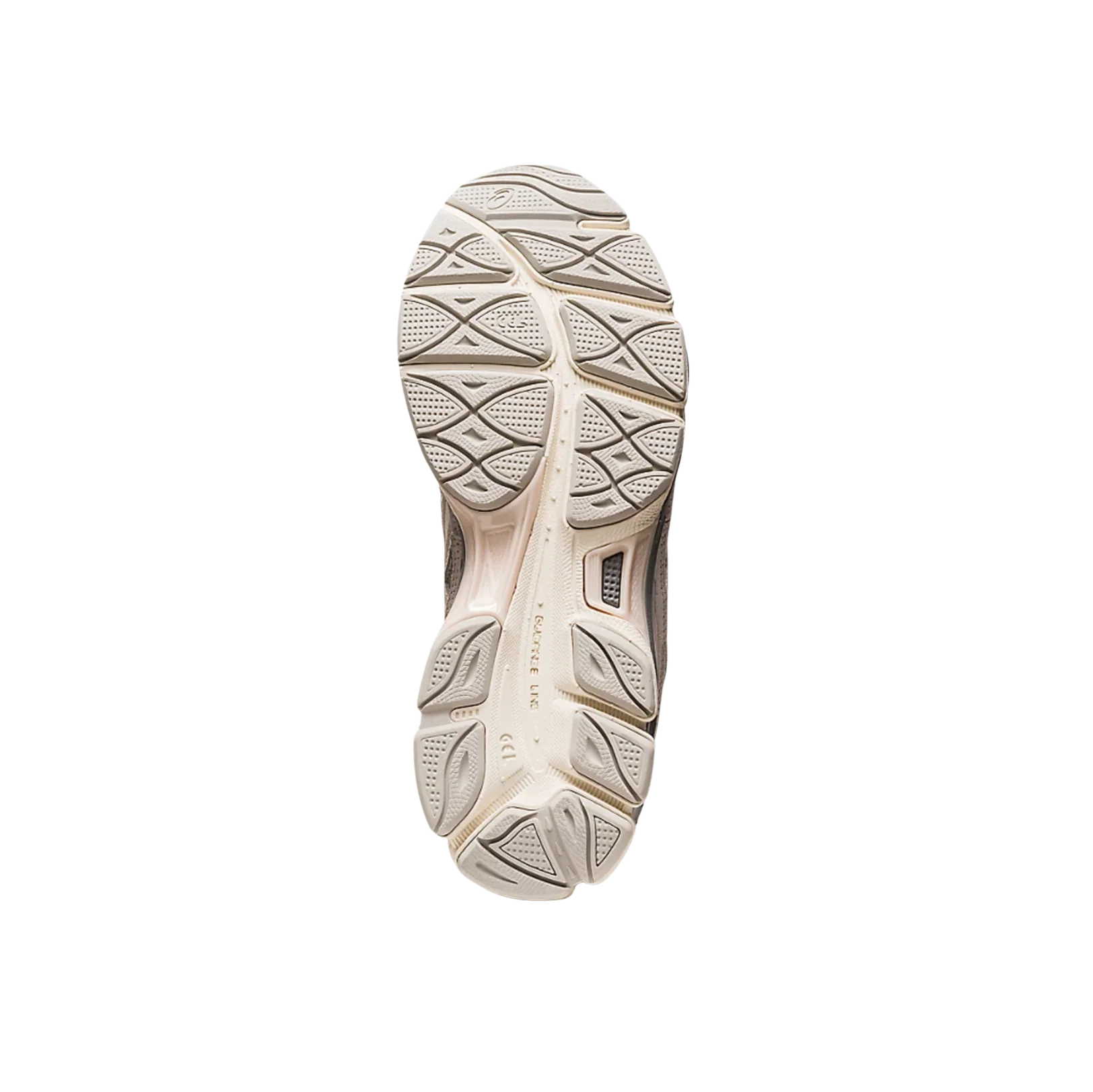 ASICS GEL NYC Cream Oyster Grey – Sohlenansicht mit rutschfester Gummisohle und technischem Profil