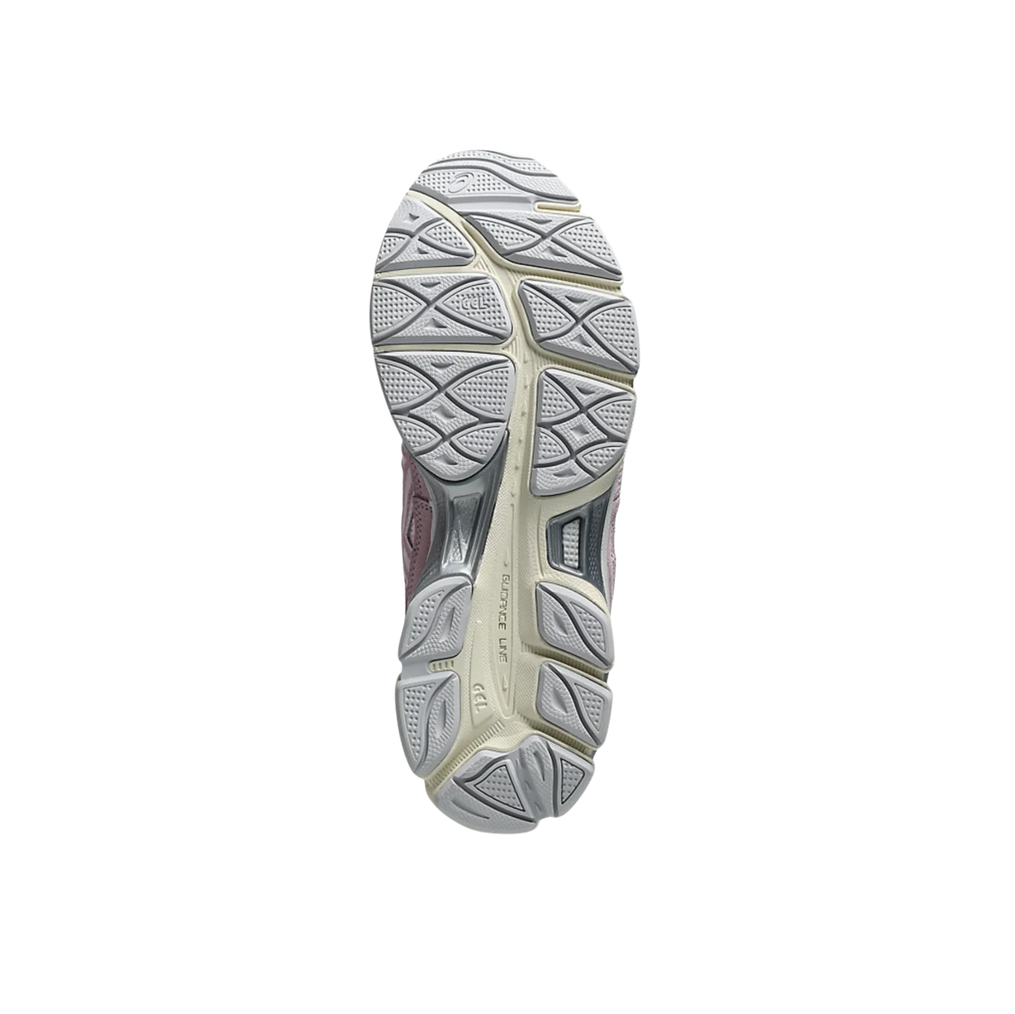 ASICS GEL NYC Cream Rose Water – Sohlenansicht mit rutschfester Gummisohle und technischer Laufstruktur
