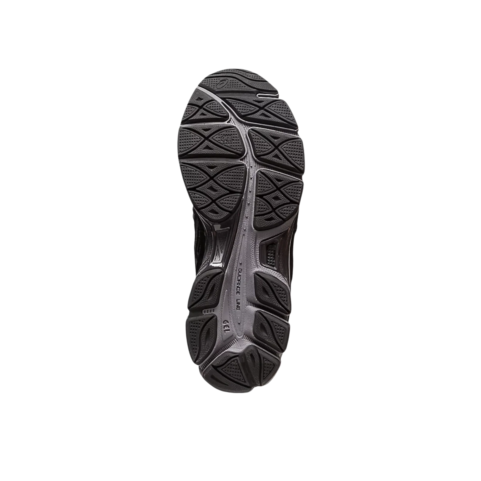 ASICS GEL NYC Graphite Grey Black – Sohlenansicht mit rutschfester Gummisohle und technischem Grip-Profil