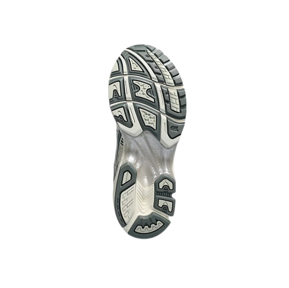 ASICS Kayano 14 Birch Dark Pewter – Sohlenansicht mit rutschfester Gummiaußensohle und laufoptimiertem Profil