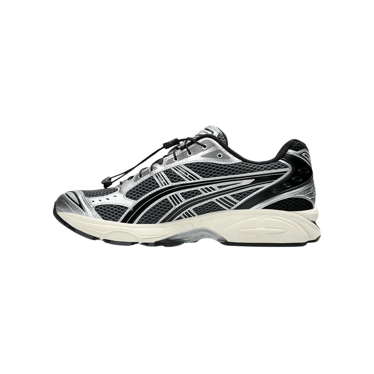 ASICS Kayano 14 Carrier Grey Black – Innenseite des Retro-Tech-Sneakers mit atmungsaktivem Mesh und sichtbarer GEL™-Dämpfung