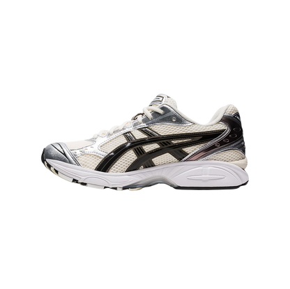 ASICS Kayano 14 Cream – Innenseite mit atmungsaktivem Mesh, synthetischen Verstärkungen und sichtbarer GEL™-Dämpfung