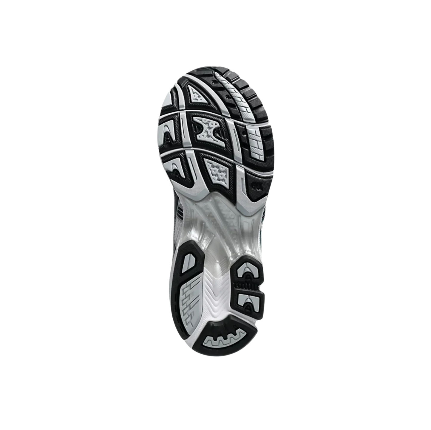 ASICS Kayano 14 White Fjord Grey – Sohlenansicht mit rutschfester Gummiaußensohle und griffigem Profil