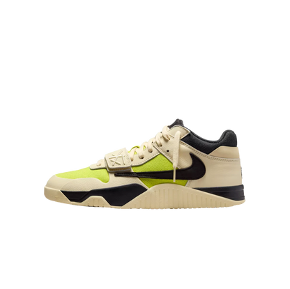 Jordan 1 Travis Scott Bright Cactus – Innenseite aus Muslin-Leder und Canvas in Neon-Cactus mit Cactus-Jack-Branding